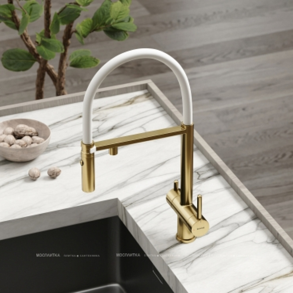 Смеситель для кухонной мойки Sancos Imola SC4010BG брашированное золото