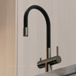 Смеситель для кухонной мойки Sancos Lucia SC4004GG вороненая сталь