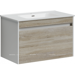 Тумба с раковиной Sancos Smart, 79 см., эмаль белый, SM80E