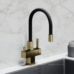 Смеситель для кухонной мойки Sancos Arno SC4005BG брашированное золото