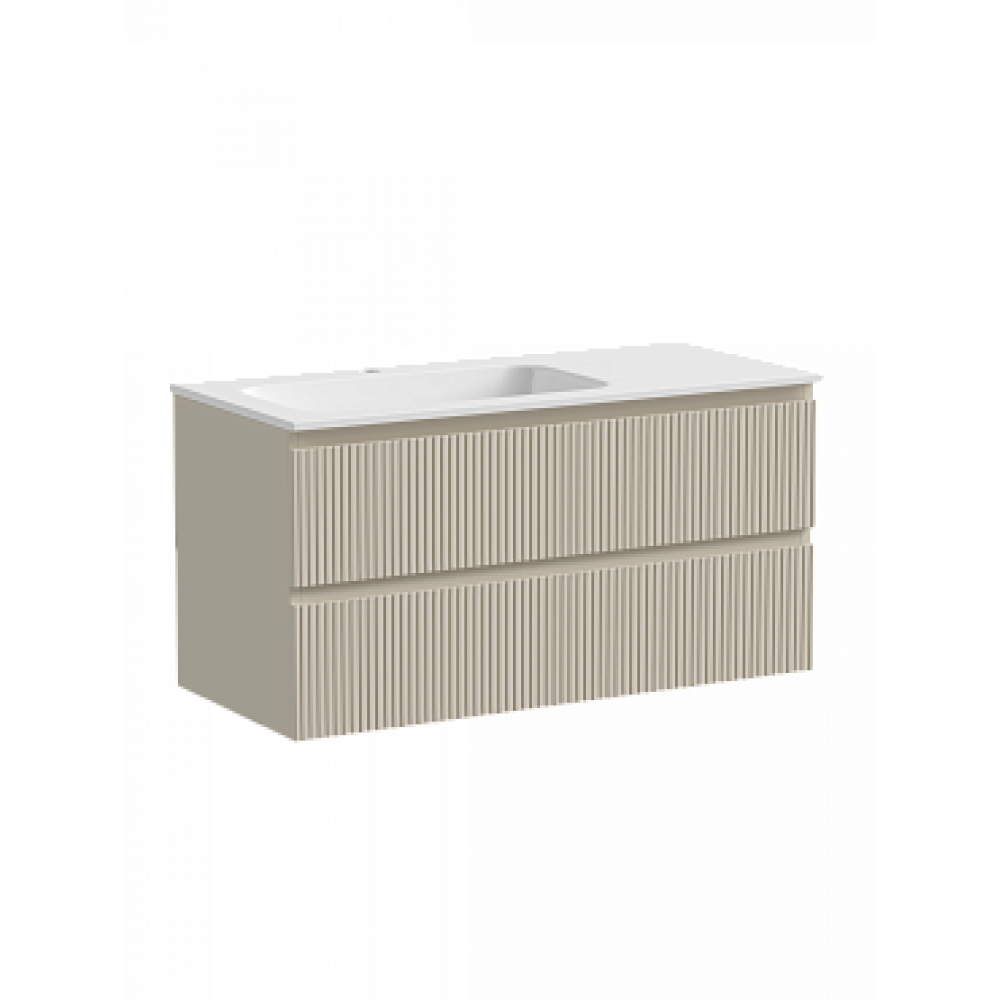 Тумба с раковиной Sancos Snob T 100 см SNT100LCE левая, beige soft
