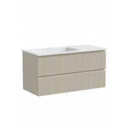 Тумба с раковиной Sancos Snob T 100 см SNT100LCE левая, beige soft