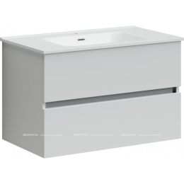 Тумба с раковиной Sancos Urban, 79 см., ламинат белый, UR80W