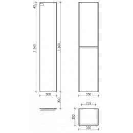Пенал Sancos Cento PCN35W белый