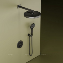 Душевой комплект Sancos Space SC3006GMG 4 режима, вороненая сталь