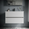 Тумба с раковиной Sancos Urban, 79 см., ламинат белый, UR80W
