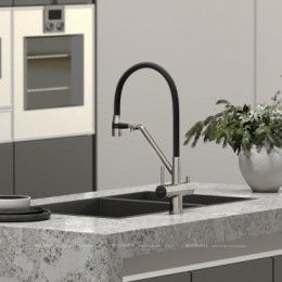 Смеситель для кухонной мойки Sancos Dora SC4003BN брашированный никель