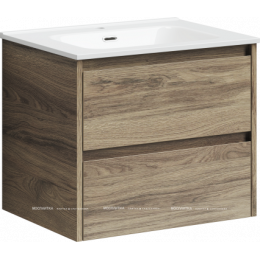 Тумба с раковиной Sancos Libra, 59 см., ламинат коричневый, LB60ECH