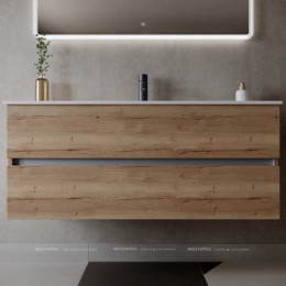 Тумба с раковиной Sancos Urban, 119 см., ламинат коричневый, UR120-1EG