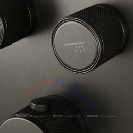 Душевой комплект Sancos Space SC3006GMG 4 режима, вороненая сталь