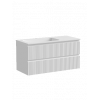 Тумба с раковиной Sancos Snob R 100 см SNR100LW левая, bianco