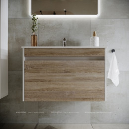 Тумба с раковиной Sancos Smart, 79 см., эмаль белый, SM80E