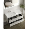 Тумба с раковиной Sancos Snob R 100 см SNR100LW левая, bianco