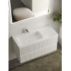 Тумба с раковиной Sancos Snob R 100 см SNR100LW левая, bianco