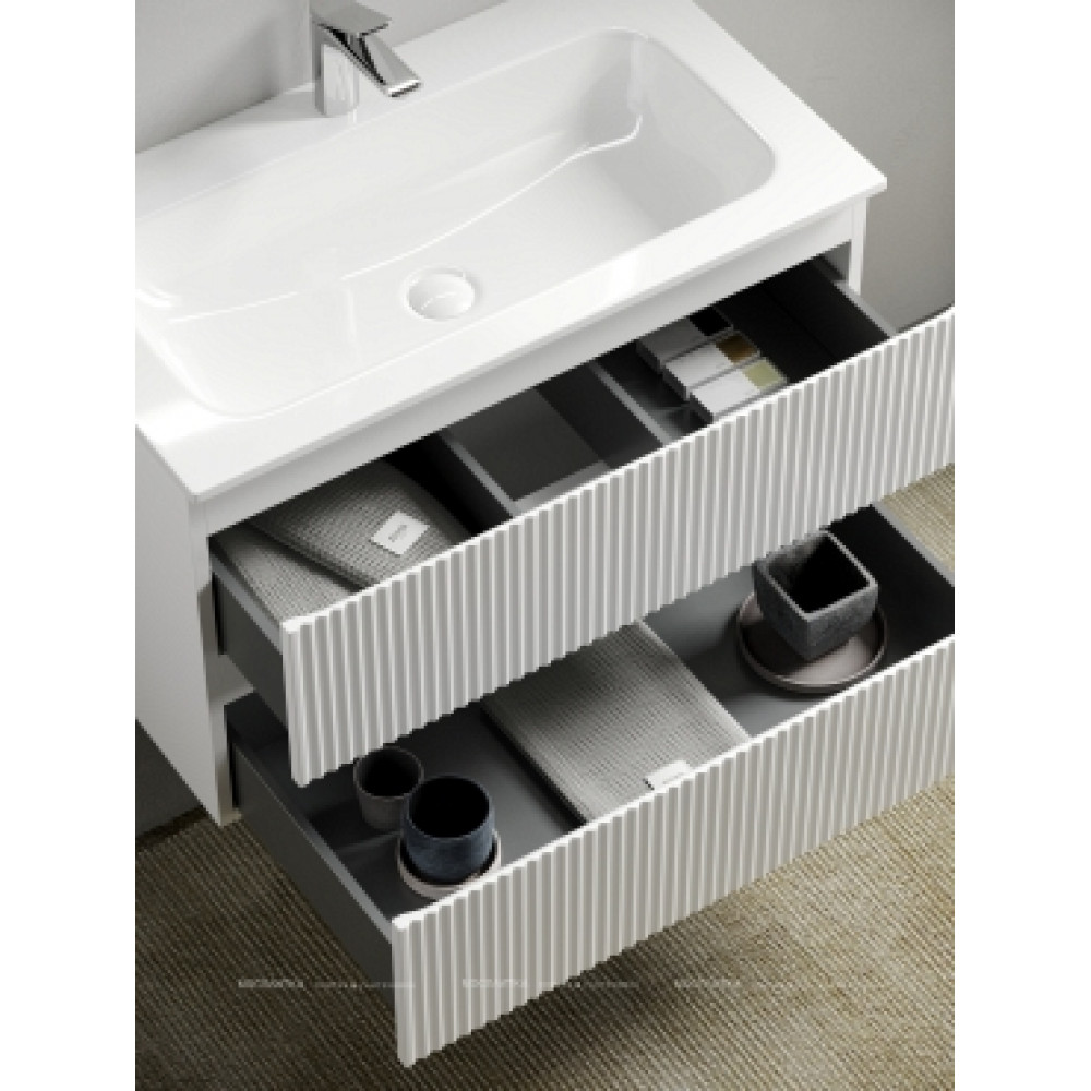 Тумба с раковиной Sancos Snob R 80 см SNR80W bianco