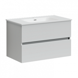 Тумба с раковиной Sancos Urban, 79 см., ламинат белый, UR80W