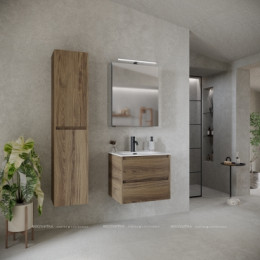 Тумба с раковиной Sancos Libra, 59 см., ламинат коричневый, LB60ECH