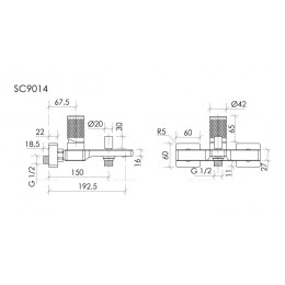 Смеситель для ванны и душа SANCOS Nexus