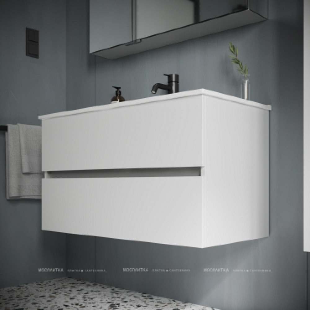 Тумба с раковиной Sancos Urban, 79 см., ламинат белый, UR80W