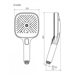 Душевая лейка SANCOS Nok square