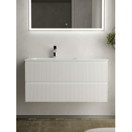 Тумба с раковиной Sancos Snob R 100 см SNR100LW левая, bianco