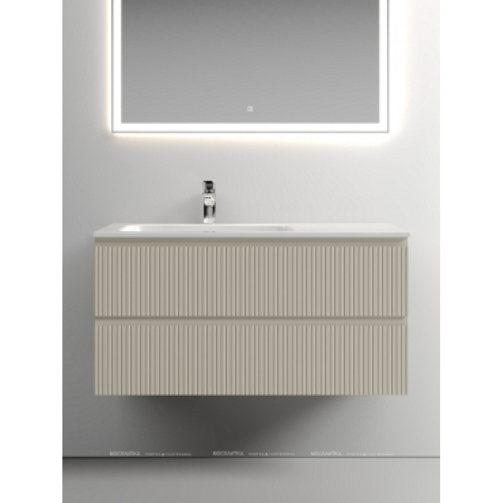 Тумба с раковиной Sancos Snob T 100 см SNT100LCE левая, beige soft