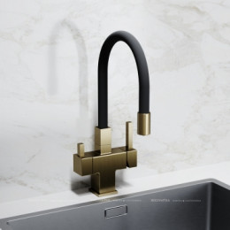 Смеситель для кухонной мойки Sancos Arno SC4005BG брашированное золото