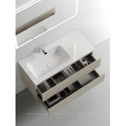 Тумба с раковиной Sancos Snob T 100 см SNT100LCE левая, beige soft