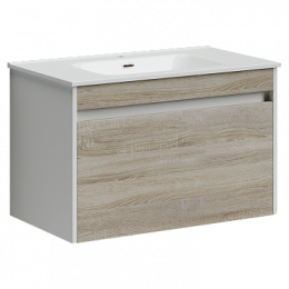 Тумба с раковиной Sancos Smart, 79 см., эмаль белый, SM80E