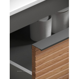 Тумба с раковиной Sancos Delta 60 см DL60GR дуб красный \/ графит