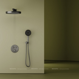 Душевой комплект Sancos Space SC3006GMG 4 режима, вороненая сталь