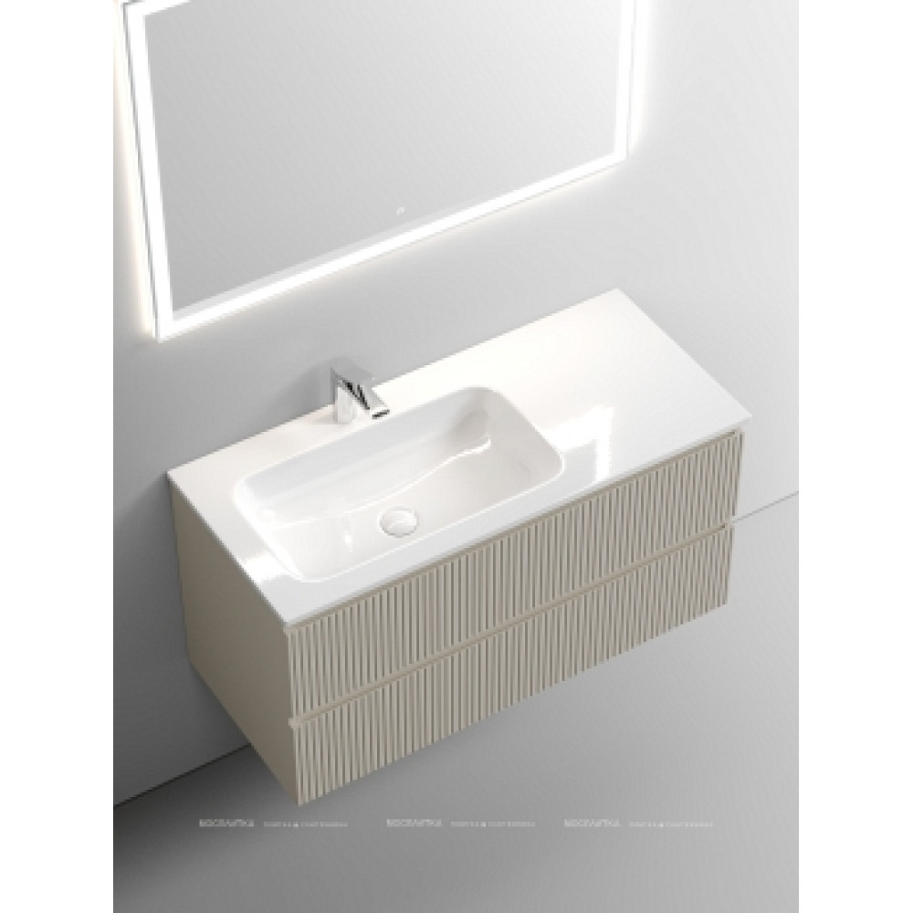 Тумба с раковиной Sancos Snob T 100 см SNT100LCE левая, beige soft