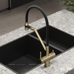 Смеситель для кухонной мойки Sancos Dora SC4003BG брашированное золото