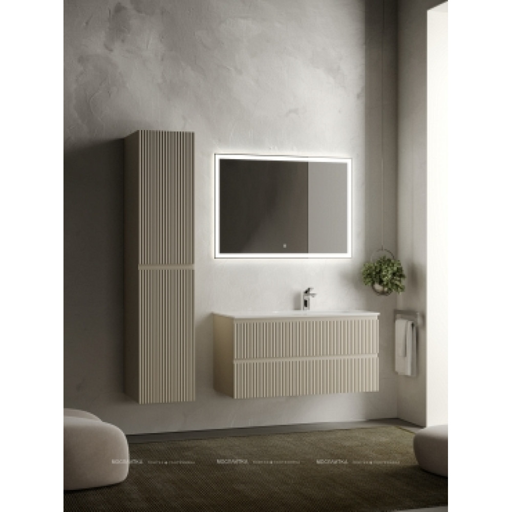Тумба с раковиной Sancos Snob R 100 см SNR100RCE правая, beige soft