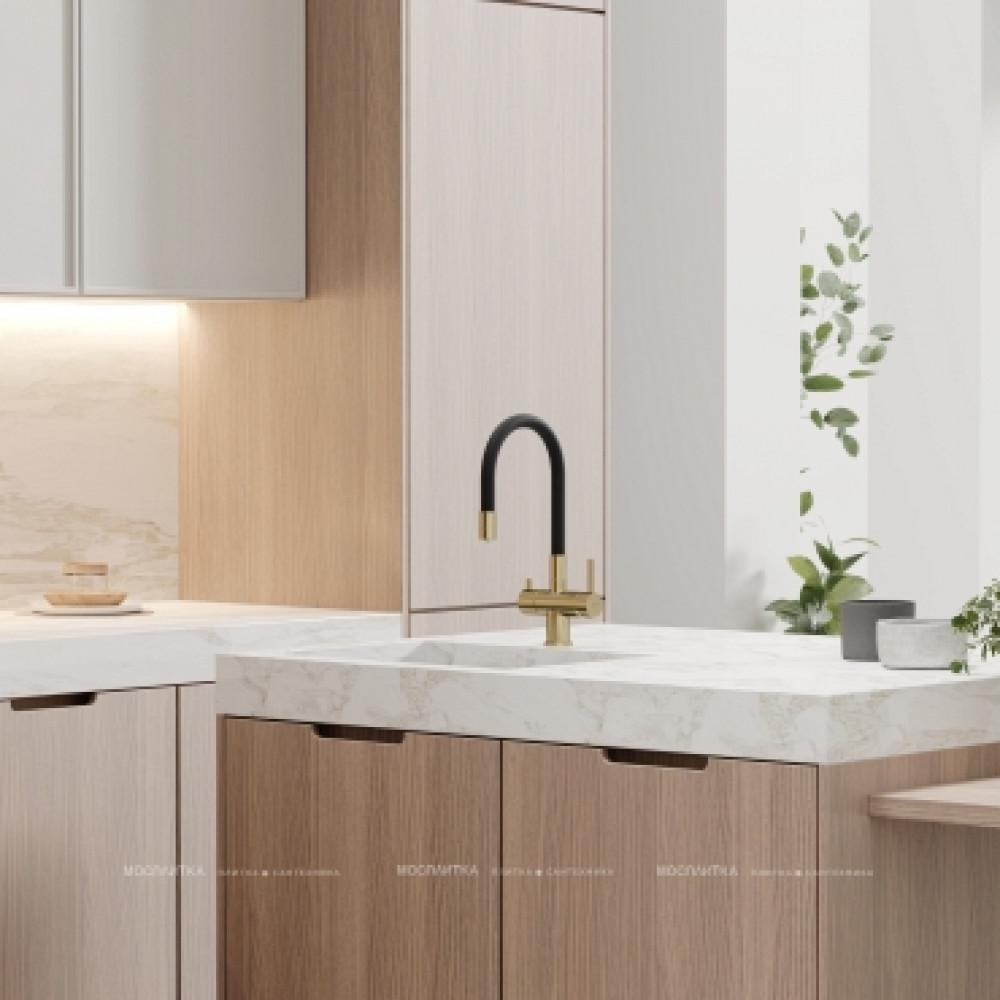 Смеситель для кухонной мойки Sancos Lucia SC4004BG брашированное золото