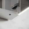 Зеркальный шкаф для ванной комнаты из алюминия SANCOS Evoke 800x700х136 мм с LED подсветкой арт. SC8080