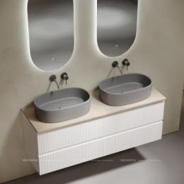 Столешница для ванной комнаты из керамогранита SANCOS Kreman 1400х460 без отверстия под смеситель