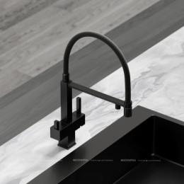 Смеситель для кухонной мойки Sancos Moro SC4006MB матовый черный