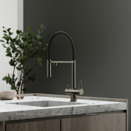 Смеситель для кухонной мойки Sancos Imola SC4010GG вороненая сталь