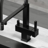 Смеситель для кухонной мойки Sancos Moro SC4006MB матовый черный