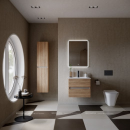 Тумба с раковиной Sancos Urban, 59 см., ламинат коричневый, UR60EG