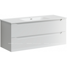 Тумба с раковиной Sancos Norma 2.0, 119 см., ламинат белый NR2.0120-1W,
