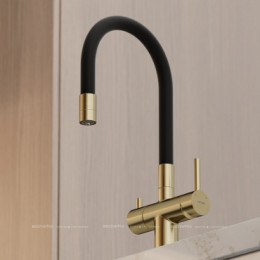 Смеситель для кухонной мойки Sancos Lucia SC4004BG брашированное золото