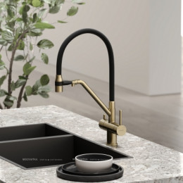 Смеситель для кухонной мойки Sancos Dora SC4003BG брашированное золото