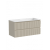 Тумба с раковиной Sancos Snob R 100 см SNR100RCE правая, beige soft
