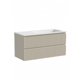Тумба с раковиной Sancos Snob R 100 см SNR100RCE правая, beige soft