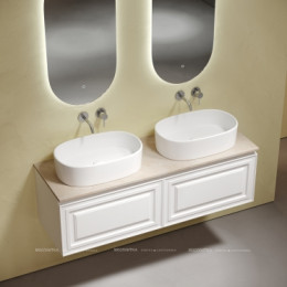 Столешница для ванной комнаты из керамогранита SANCOS Kreman 1400х460 без отверстия под смеситель