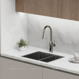 Смеситель для кухонной мойки Sancos Grand SC4002GG вороненая сталь