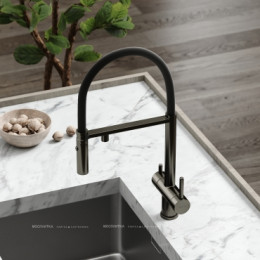 Смеситель для кухонной мойки Sancos Imola SC4010GG вороненая сталь