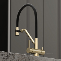 Смеситель для кухонной мойки Sancos Dora SC4003BG брашированное золото